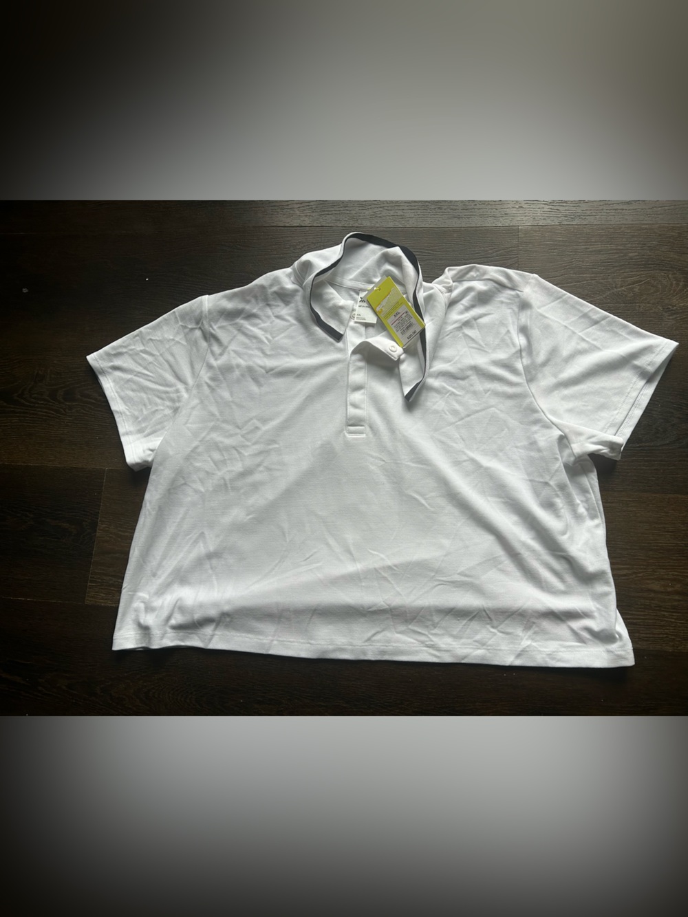 all in motion White Polo Shirt with Black Trim